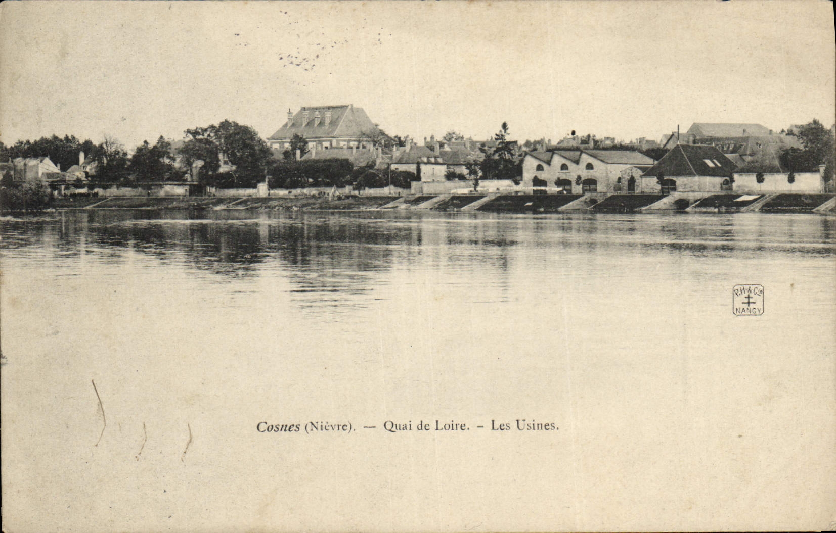 Cosnes (Nièvre) — Quai de Loire — Les Usines — éditeur Rhwack, Nancy