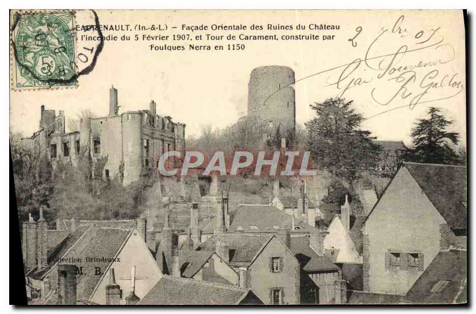 CPA Chateaurenault Facade Orientale Des Ruines Du Chateau