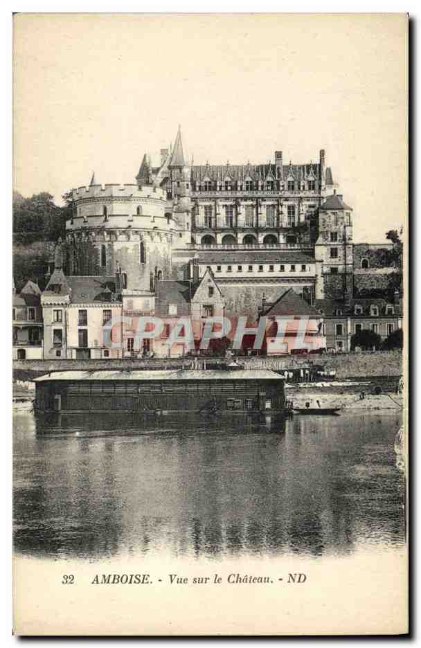 CPA Amboise Vue Sur Le Chateau Lavoir
