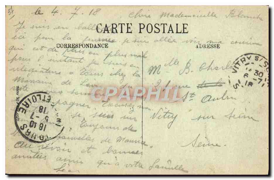 CPA Amboise Le Chateau Lavoir — Rückseite