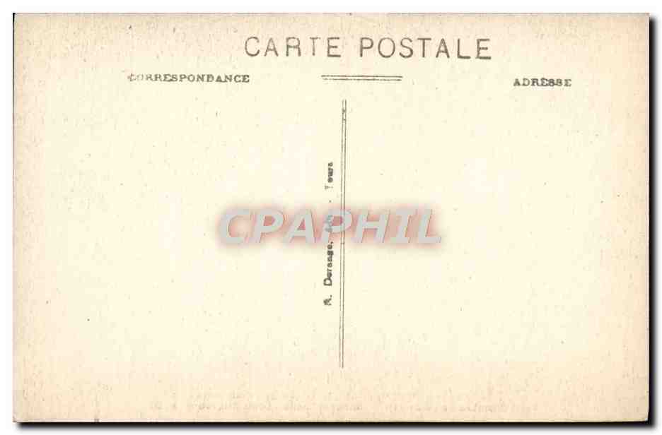 CPA Azay Le Rideau Le Chaetau National Chambre De Louis XIII  — Rückseite