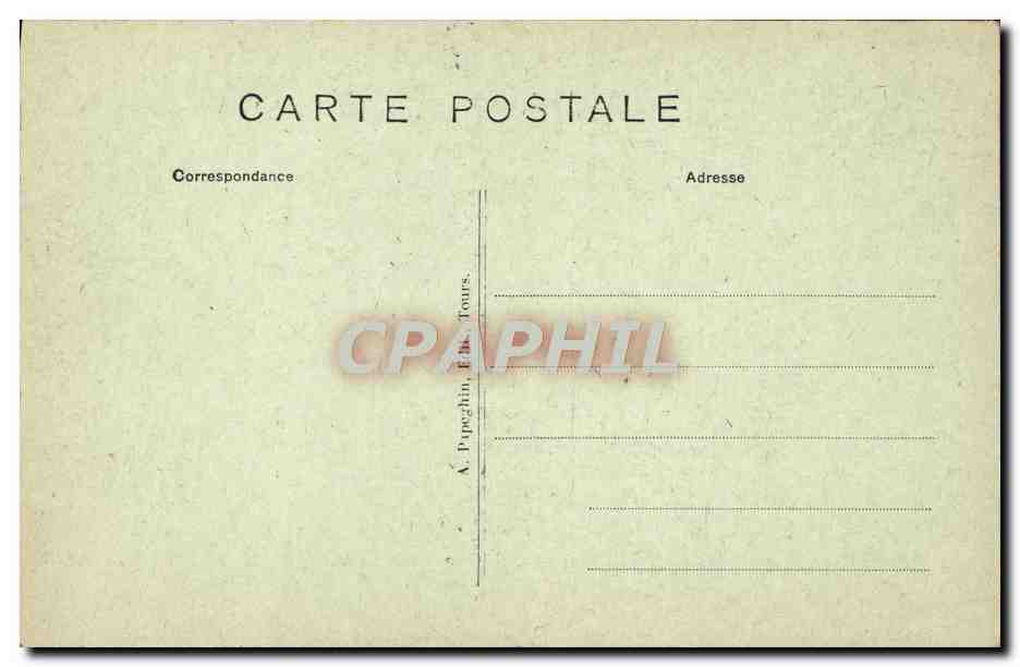 CPA Azay Le Rideau Chateau National Lit d'enfant — Rückseite