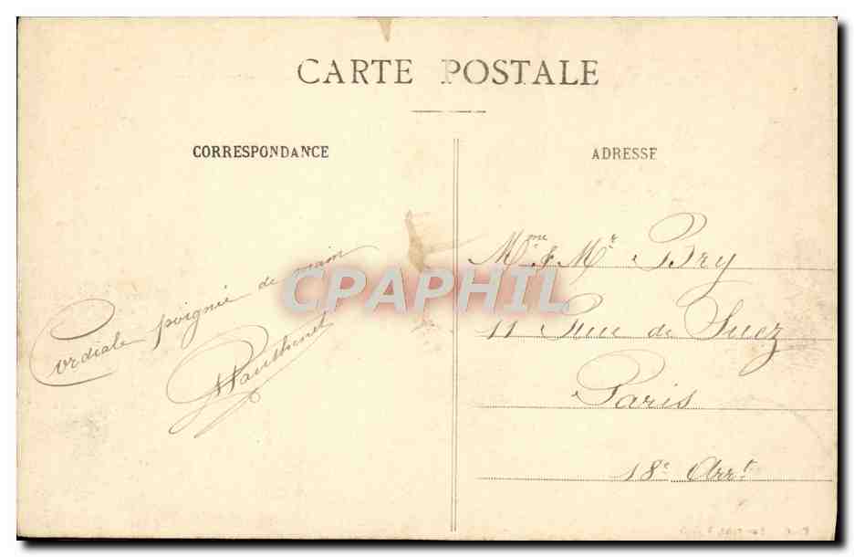 CPA Haute Isle Pres La Roche Gayon Eglise Railiee Dans Le Roc — Back