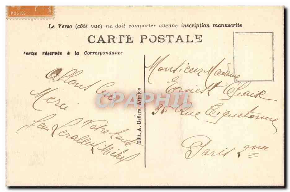 CPA Chateau De Bruyeres Le Chateal — Back