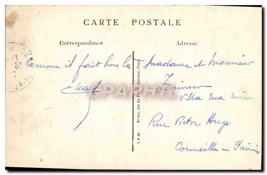CPA La Roche Guyon Le Chateau Et La Fontaine — Rückseite
