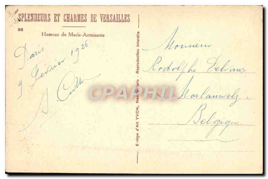 CPA Splendeurs Et charmes De Versailles Hameau De Marie Antoinette — Verso