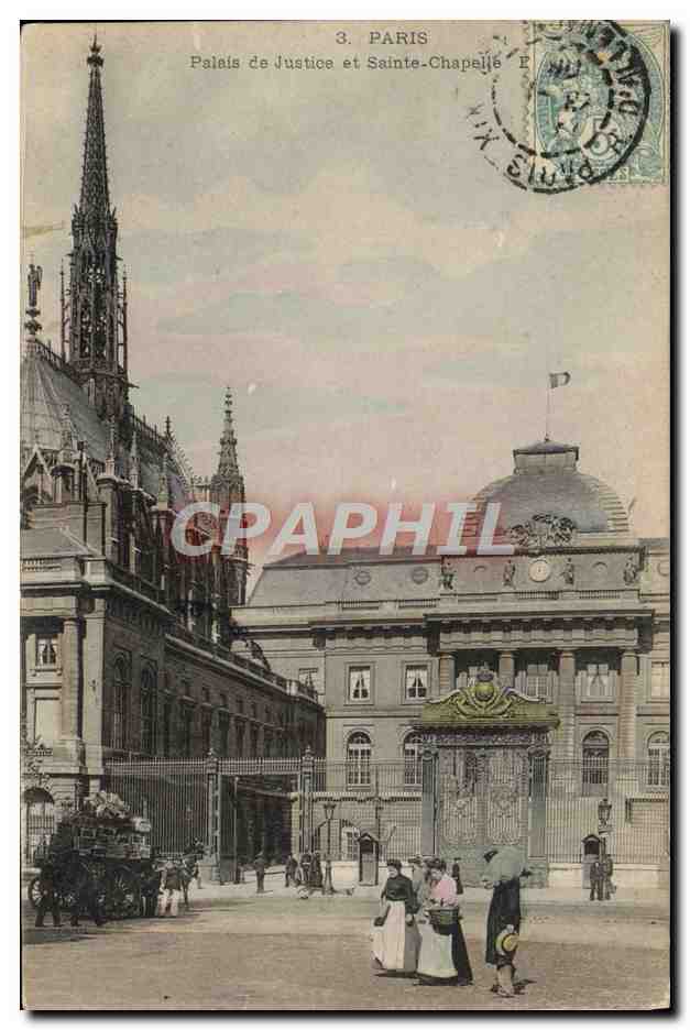 CPA Paris Palais De Justice Et Sainte Chapelle