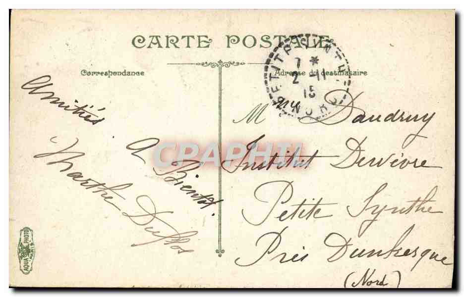 CPA Paris Chambre Des deputes — Rückseite