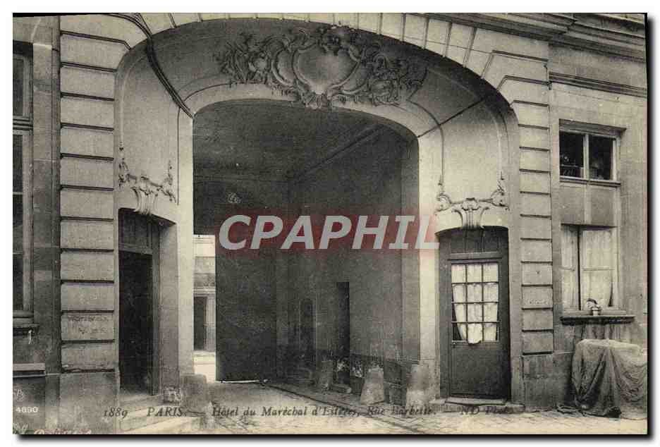 CPA Paris Hotel Du Marechal d'Estrees Rue Barbette