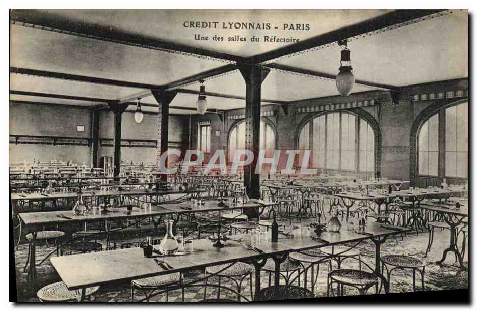 CPA Credit Lyonnais Paris Une Des Salles Du Refectoire Banque Paris 
