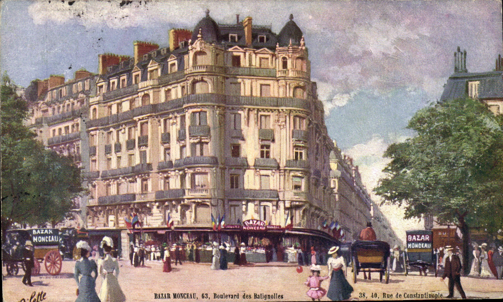 CPA Bazar Mosceau Boulevard Des Batignolles Paris 