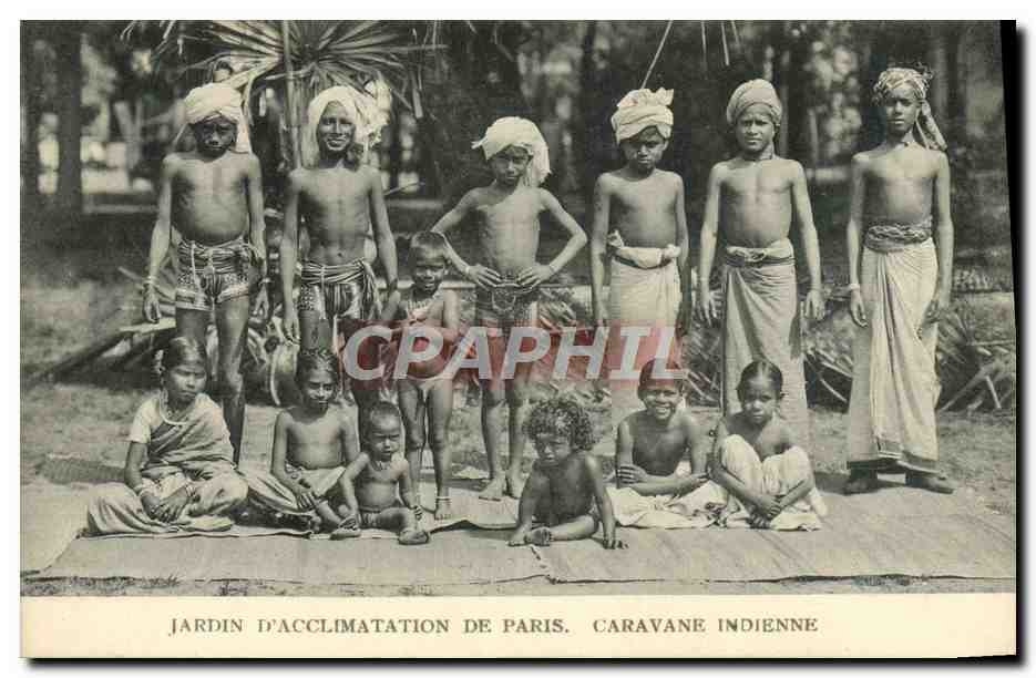 CPA Jardin D'Acclimatation De Paris Caravane Indienne Inde 