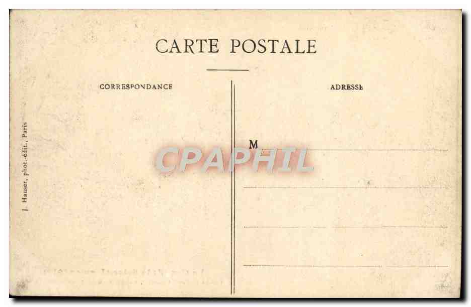 La Crue de la Seine (Janvier 1910) — Octroi du Port St-Nicolas, vue prise du Pont des Saints-Pères — J. H. — Rückseite