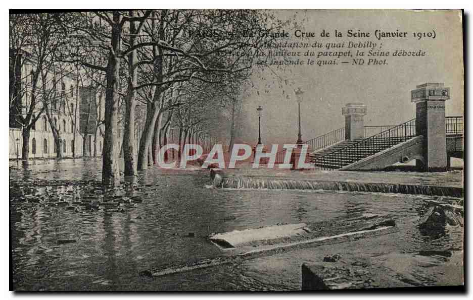 CPA Paris La Grande Crue De la Seine Quai Debilly