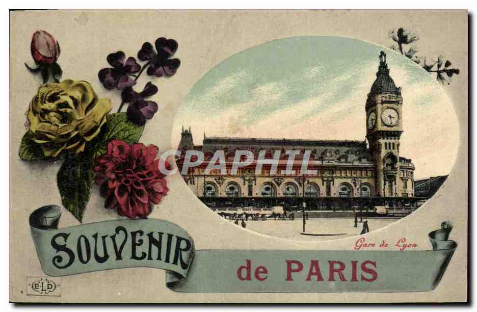CPA Souvenir De Paris Gare de Lyon 