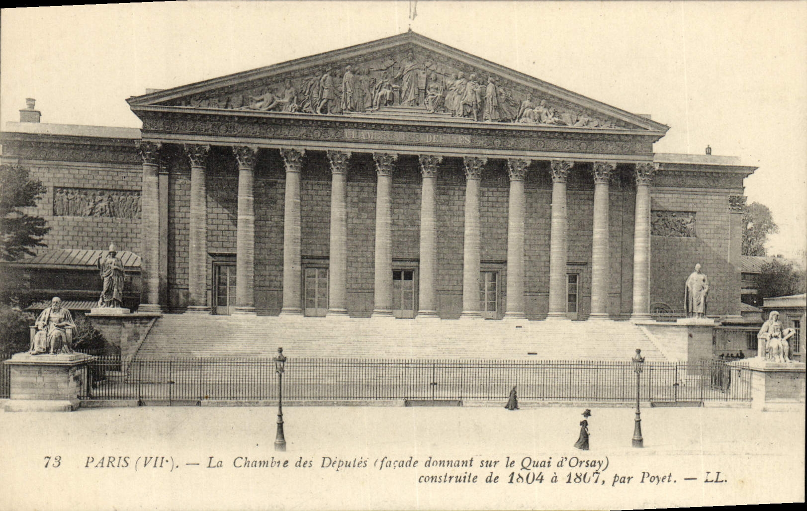 CPA Paris La Chambre Des Deputes facade donnant sur le quai d'Orsay
