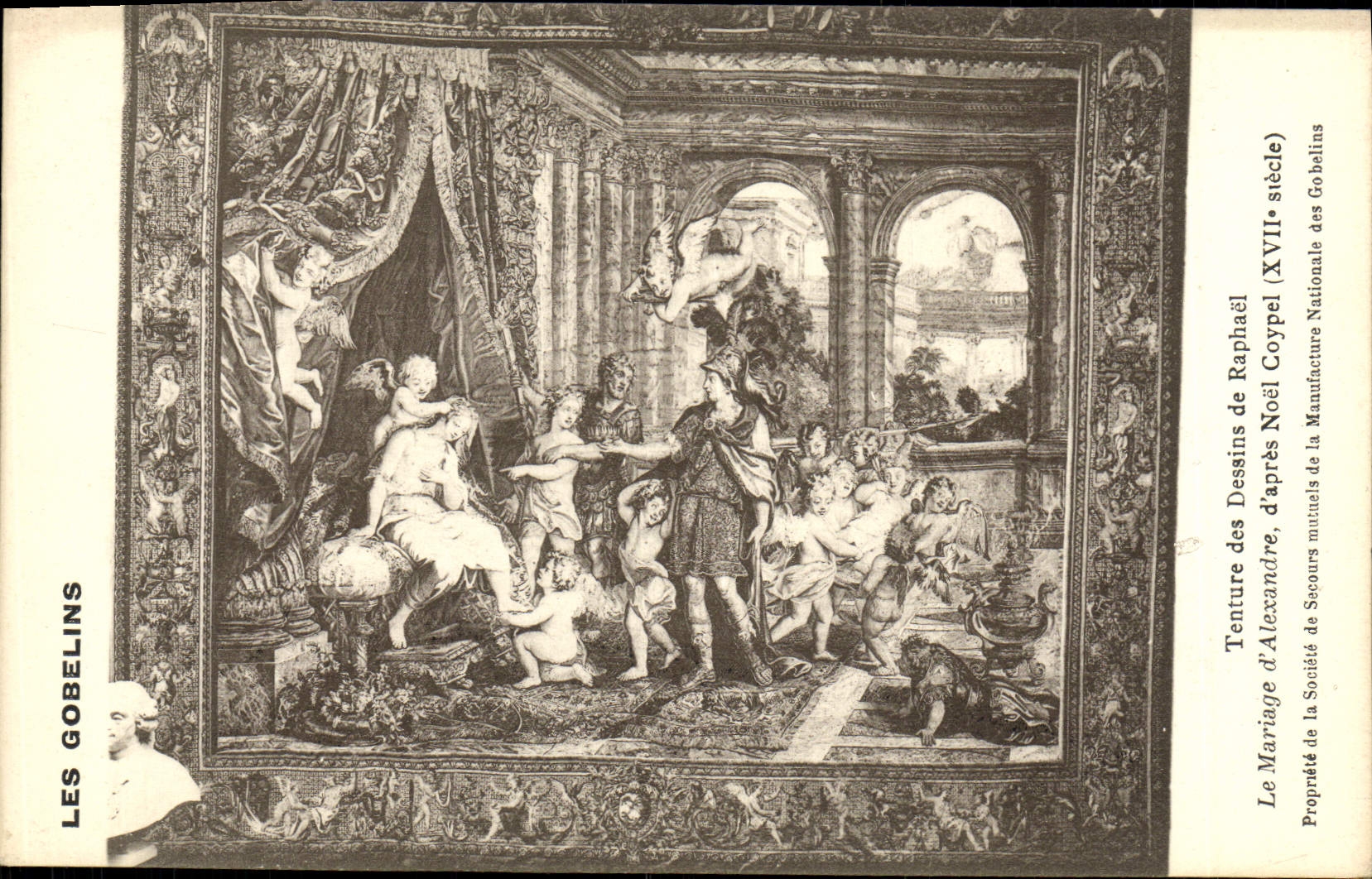 CPA Les Gobelins Tenture Des Dessins De Raphael Le Mariage D'Alexandre d'Apres Noel Coypel Paris Musee