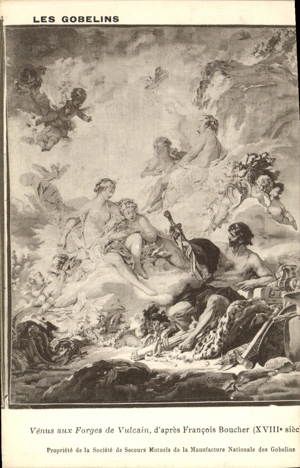 CPA Les Gobelins Venus Aux Forges De Vulcain d'Apres Francois Boucher Musee Paris