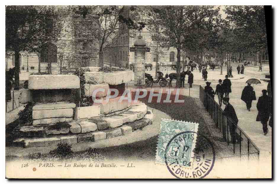 CPA Paris Les Ruines De La Bastille