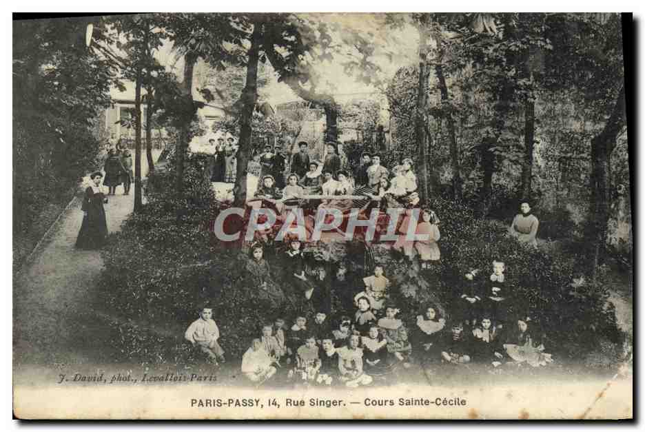 CPA Paris Passy Rue Singer Cours Sainte Cecile Enfants