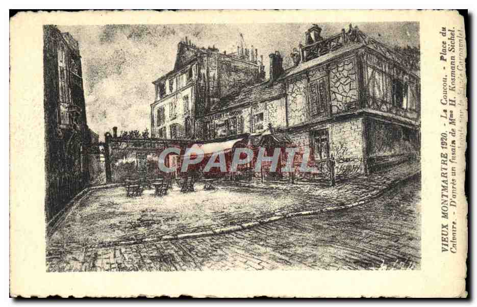 CPA Vieux Montmartre Le Coucou Place Du Calvaire Montmartre