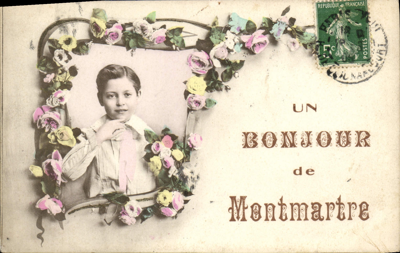 CPA Un Bonjour De Montmartre Paris 
