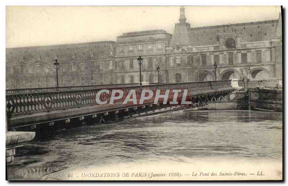 CPA Inondations De Paris Le Pont Des Saints Peres
