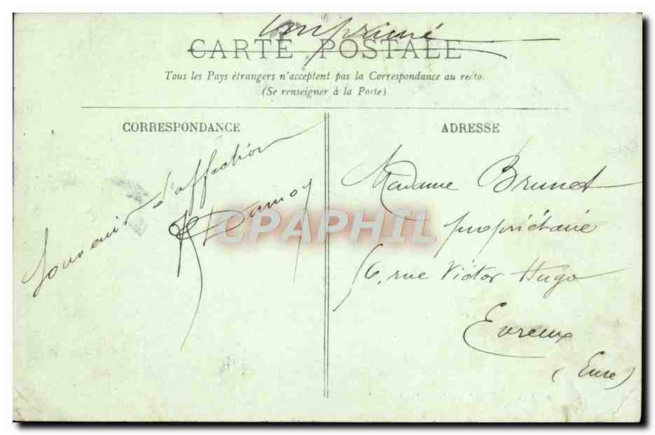 CPA Paris Le Lion De Belfort — Rückseite
