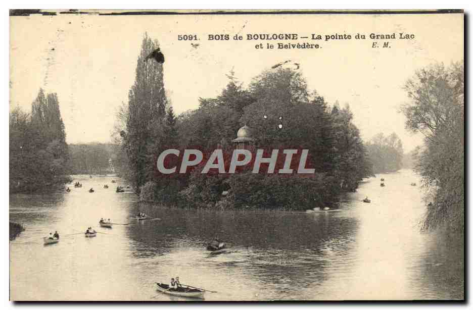 CPA Bois De Boulogne La Pointe Du Grand Lac Et Le Belvedere