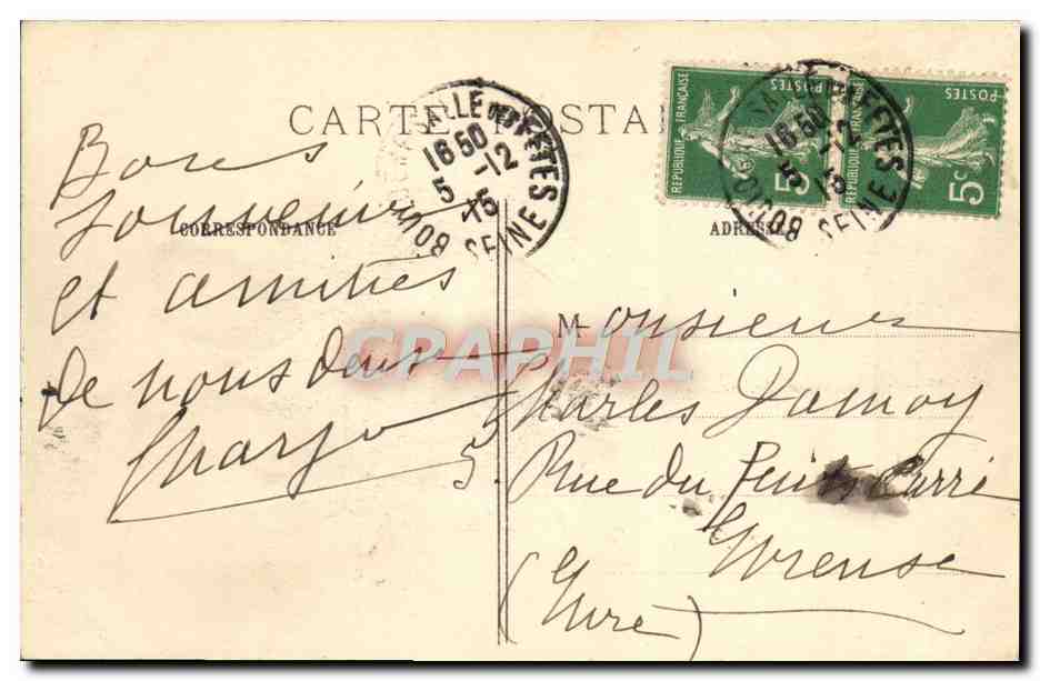 CPA Bois De Boulogne La Pointe Du Grand Lac Et Le Belvedere — Verso