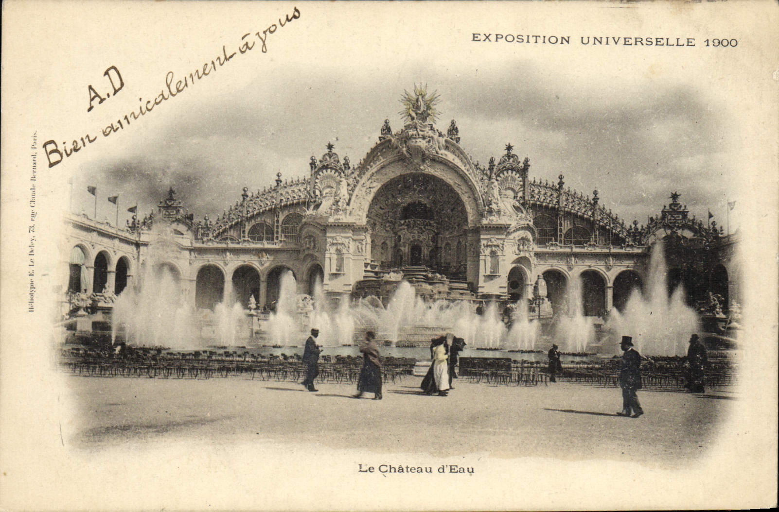 El Castillo de Agua — Exposición Universal 1900 — Bibliotype E. Le Detry, 78, rue Chambre, París