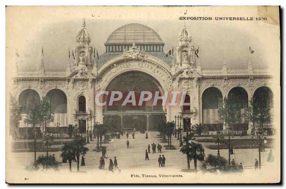 CPA Exposition Universelle Paris 1900 Fils Tissus Vetements