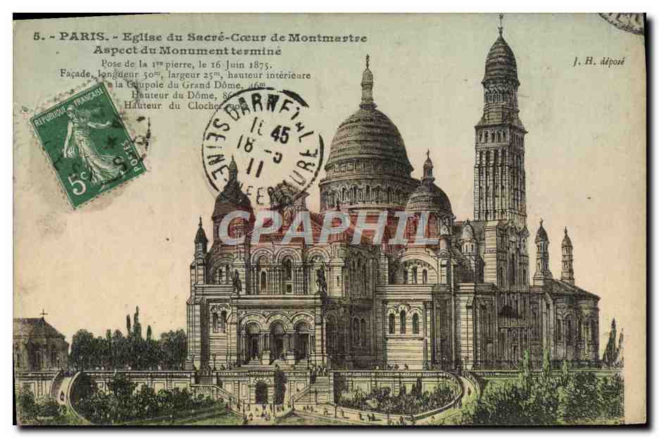 CPA Paris Eglise Du Sacre Coeur De Montmertre Aspect Du Monument Termine