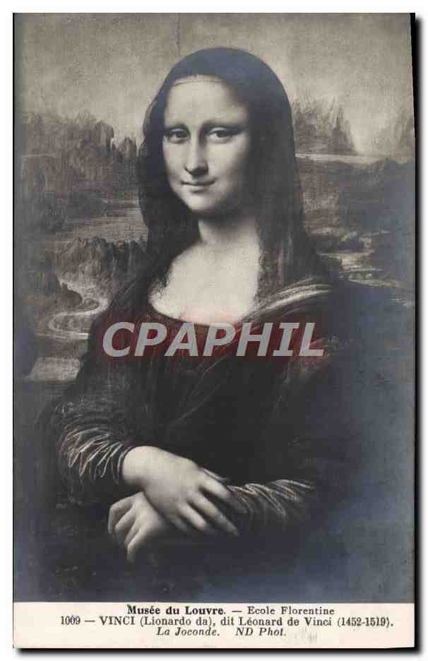 CPA Musee Du Louvre Ecole Florentine Vinci La Joconde
