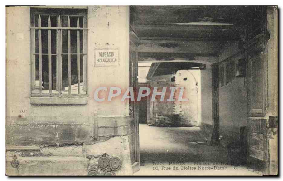 CPA Paris Maison Du Roi Dagobert Rue Du Cloitre Notre Dame
