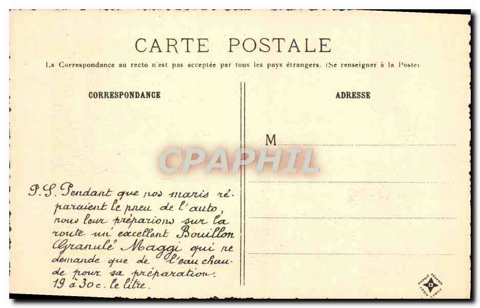 CPA Vieux Paris Saint Julien Le Pauvre Eglise Grecque Publicite Maggi — Rückseite