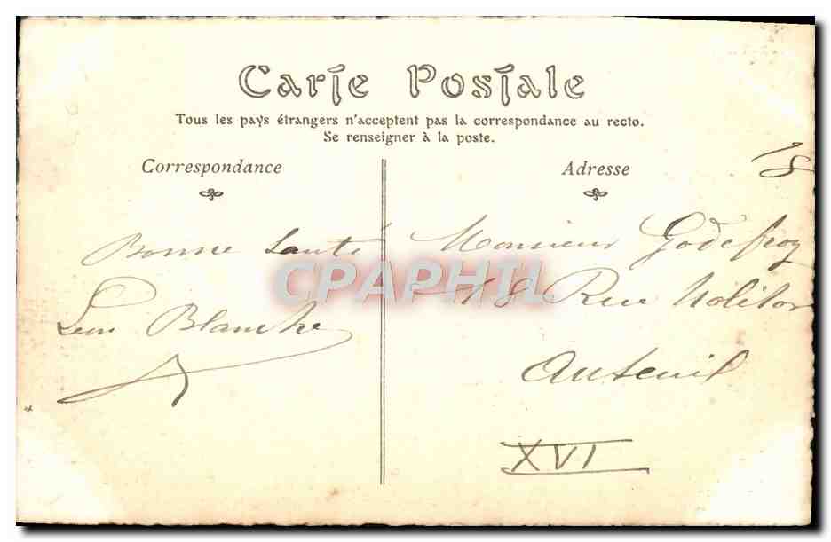 CPA Ancien Paris Place Et Pont De La Concorde Sous Le Consulat — Rückseite