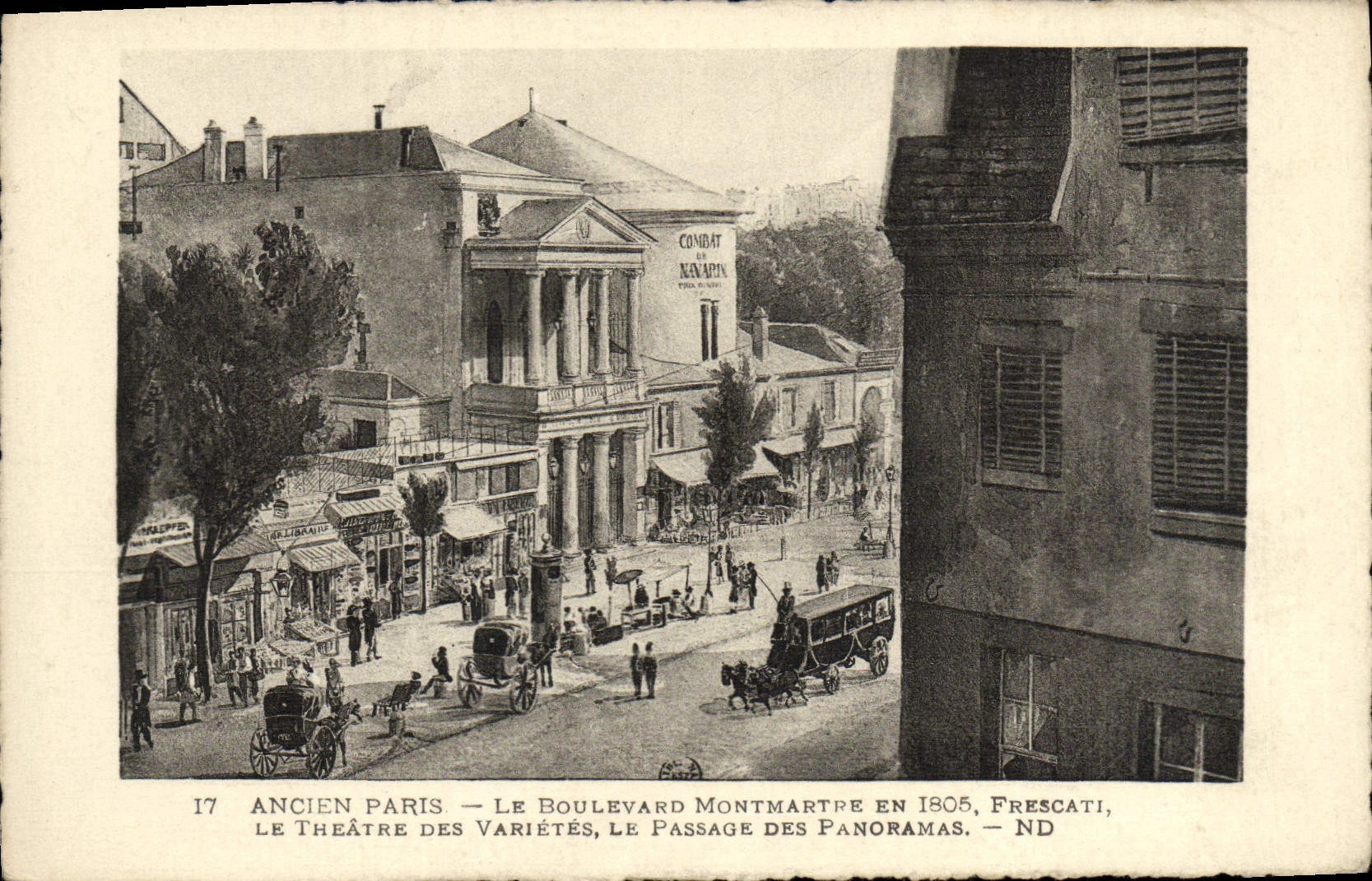 CPA Ancien Paris Le Boulevard Montmartre En Frescati Le Theatre Des Varietes Le Passage des Panoramas 