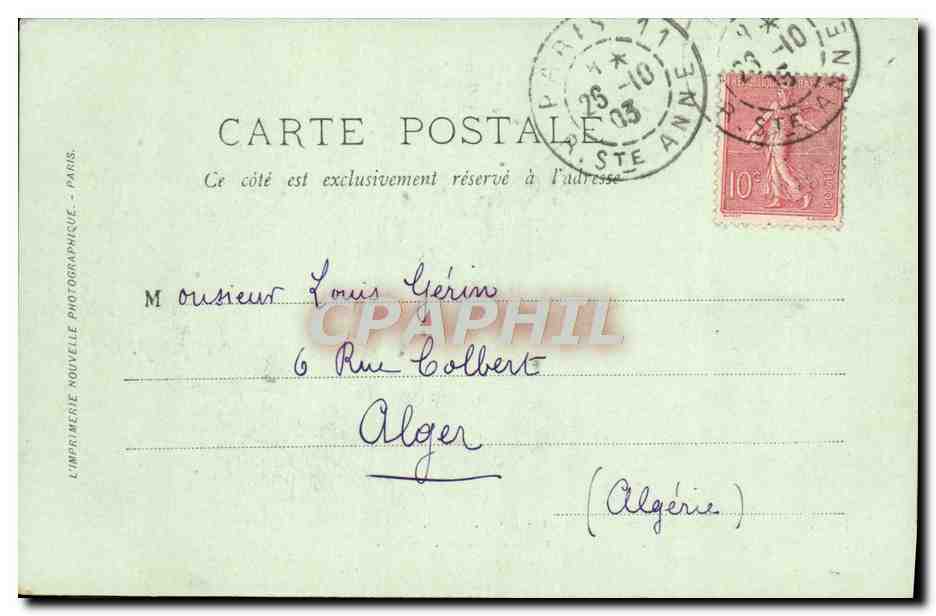 Visite du Roi et de la Reine d'Italie à Paris — 14-18 Oct. 1903 — LL. M.M. — Éditeur LL. M.M. n° 53 — Reverso