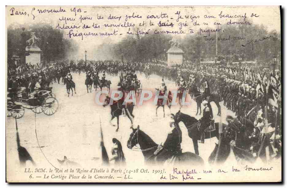 Le Cortège Place de la Concorde — LL. — 14-18 Octobre 1903