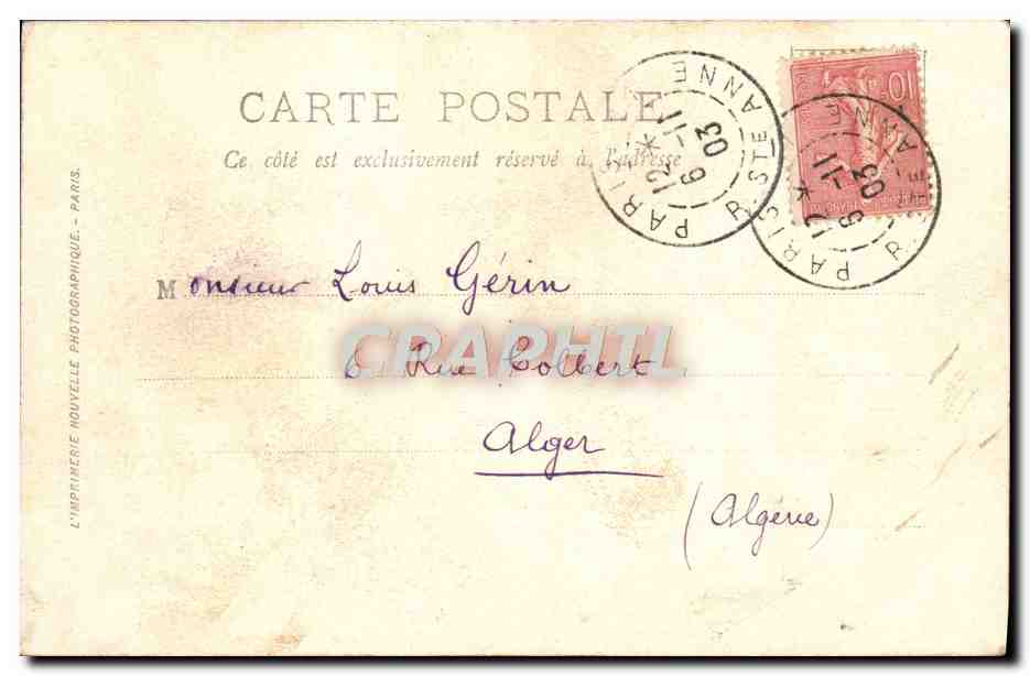 Le Cortège Place de la Concorde — LL. — 14-18 Octobre 1903 — Achterkant