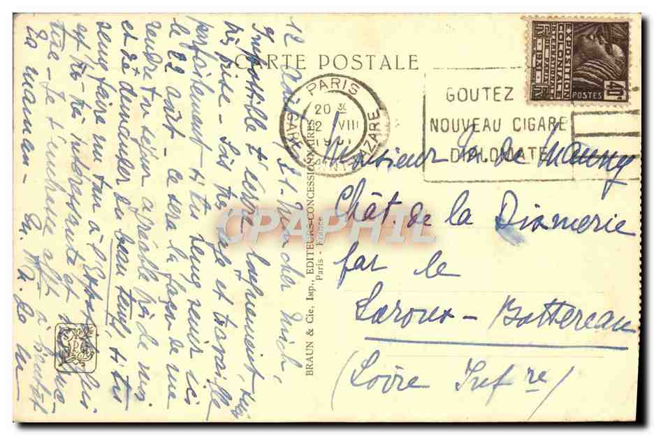 CPA Exposition Coloniale Internationale Paris 1931 Temple D'Angkor Vat — Rückseite