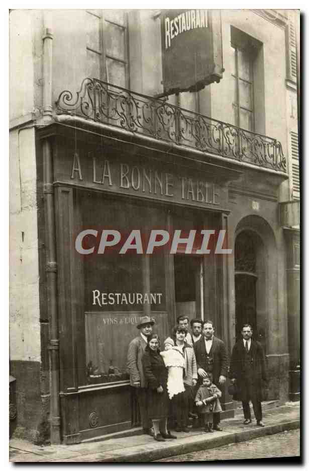 À LA BONNE TABLE — Restaurant, wines & liqueurs — Paris