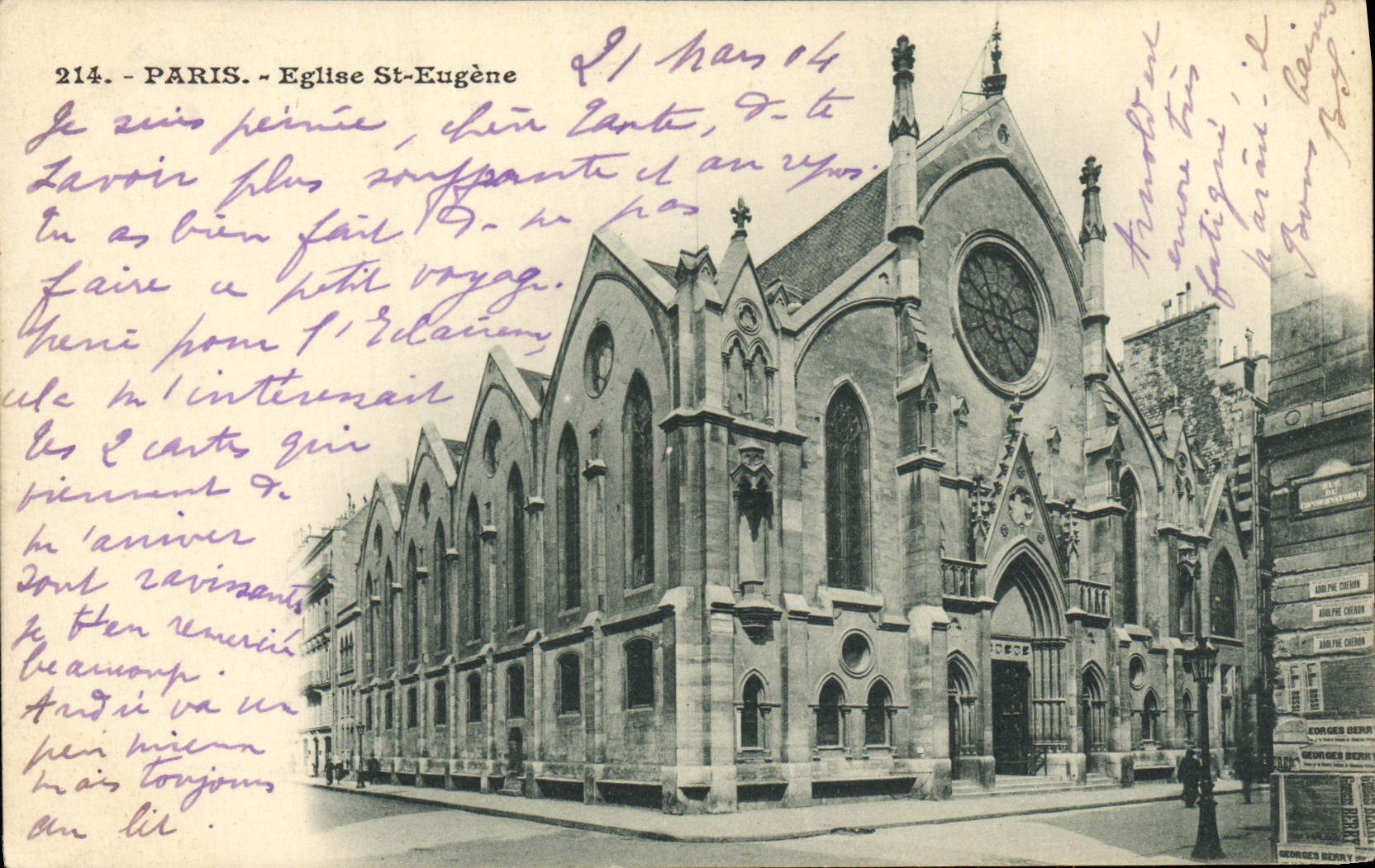 CPA Paris Eglise St Eugene