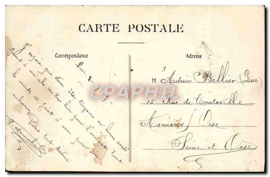 CPA Paris Mairie Du 14eme — Rückseite