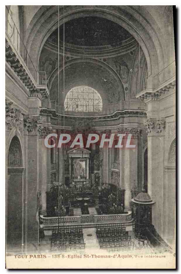 CPA Tout Paris Eglise St Thomas D'Aquin Vue interieure