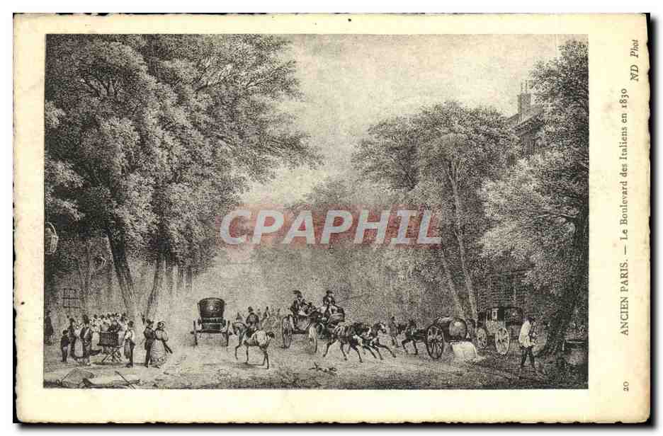 CPA Ancien Paris Le Boulevard Des Italiens En 1830