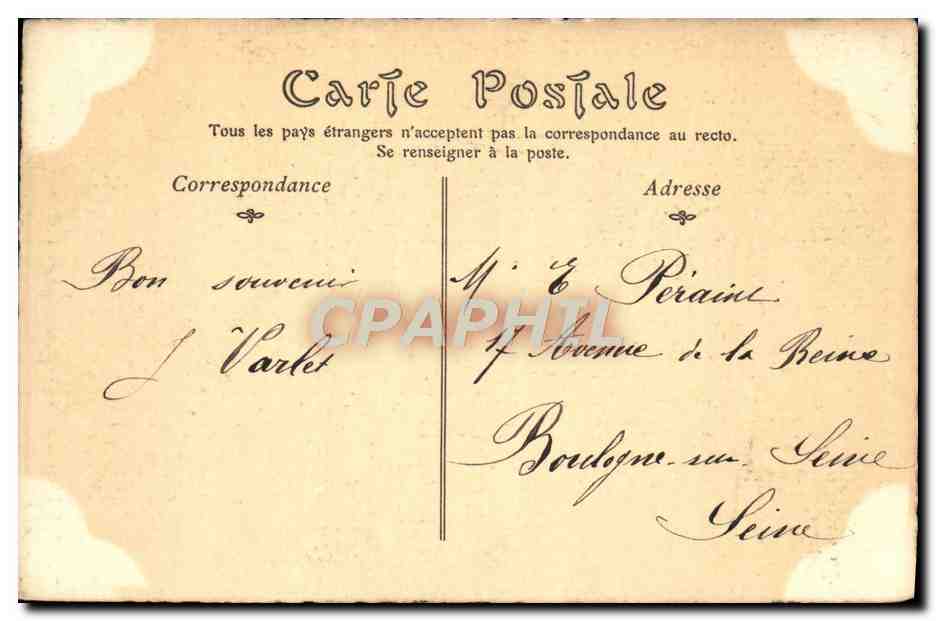 CPA Evenements De Saint Cloud Ruines D'Une Maison Incendiee Par Les Prussiens Militaria — Rückseite