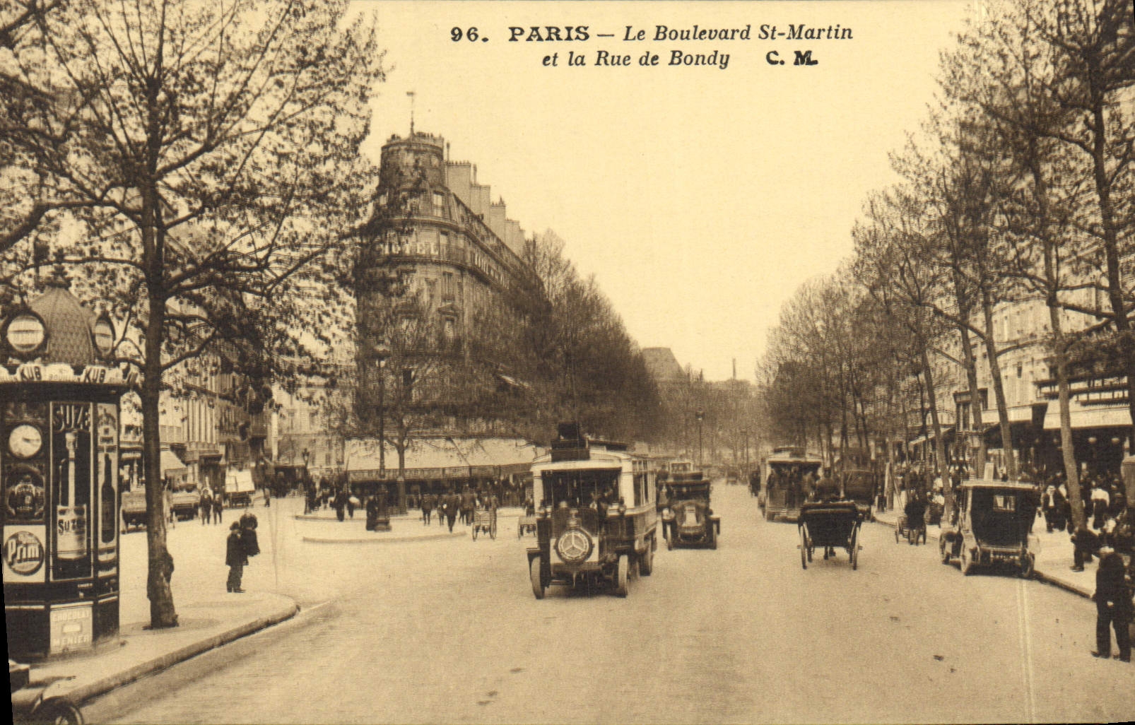 CPA Paris Le Boulevard St Martin Et La Rue De Bondy
