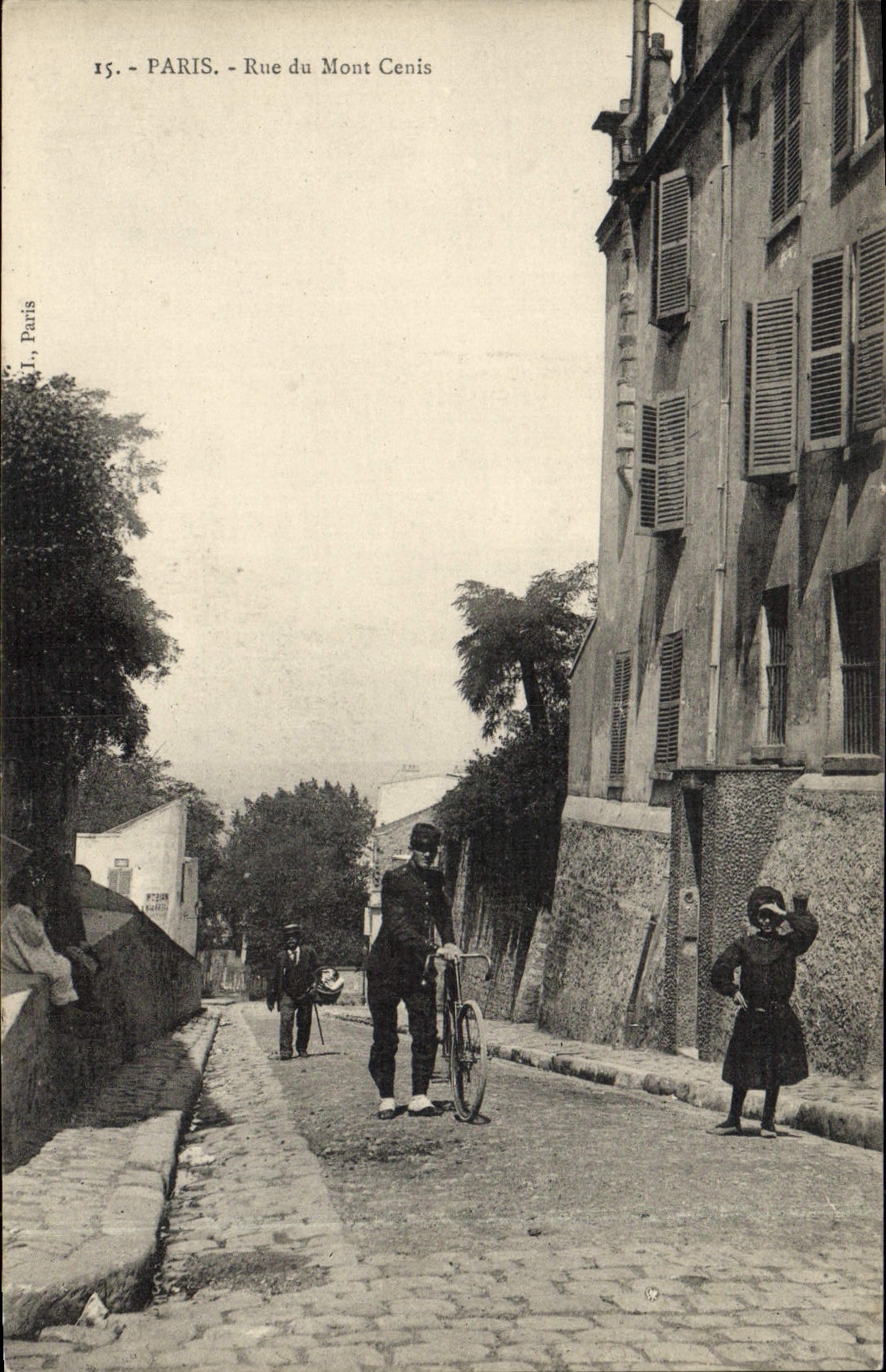 CPA Paris Rue Du Mont Cenis Velo Cycle